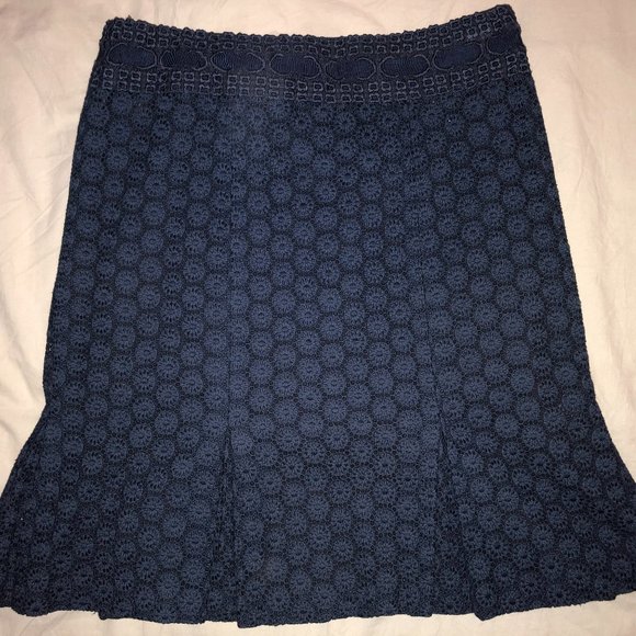 Blue Mini Fitted A-Line Skirt - Picture 1 of 2